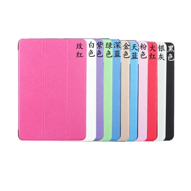 Silk Texture Tri-fold Stand Smart Leather Case for iPad Pro 9.7 inch - Black-3