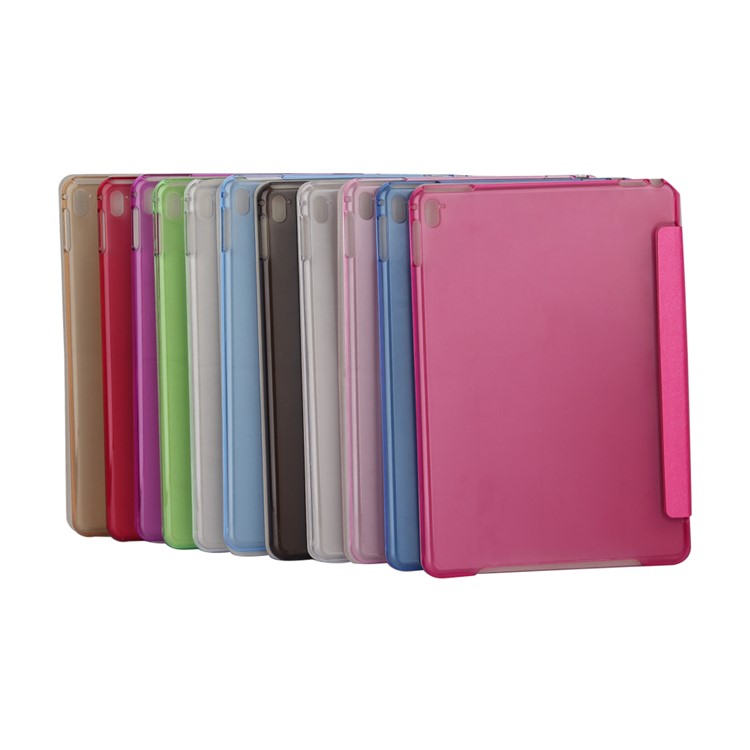 For iPad Pro 9.7 inch Origami Stand Smart Leather Case Silk Texture - Black-4