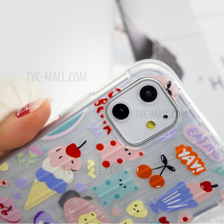 Pattern Printing Suitcase Shape TPU Phone Case for iPhone 11 6.1 inch - Ice Cream-5