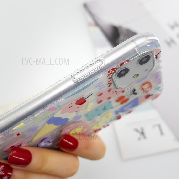 Pattern Printing Suitcase Shape TPU Phone Case for iPhone 11 6.1 inch - Ice Cream-6