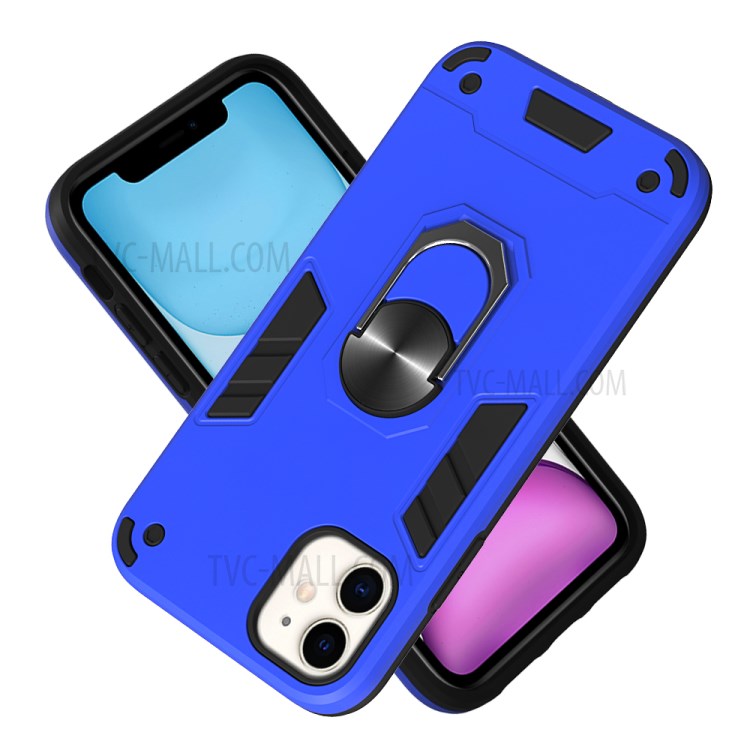 Caso Staccabile 2-in-1 Plastica + TPU Telefono Ibrida Con Supporto Barretta Magnetica Per La Mela Iphone 11 6,1 Pollici - Bambina Blu-2