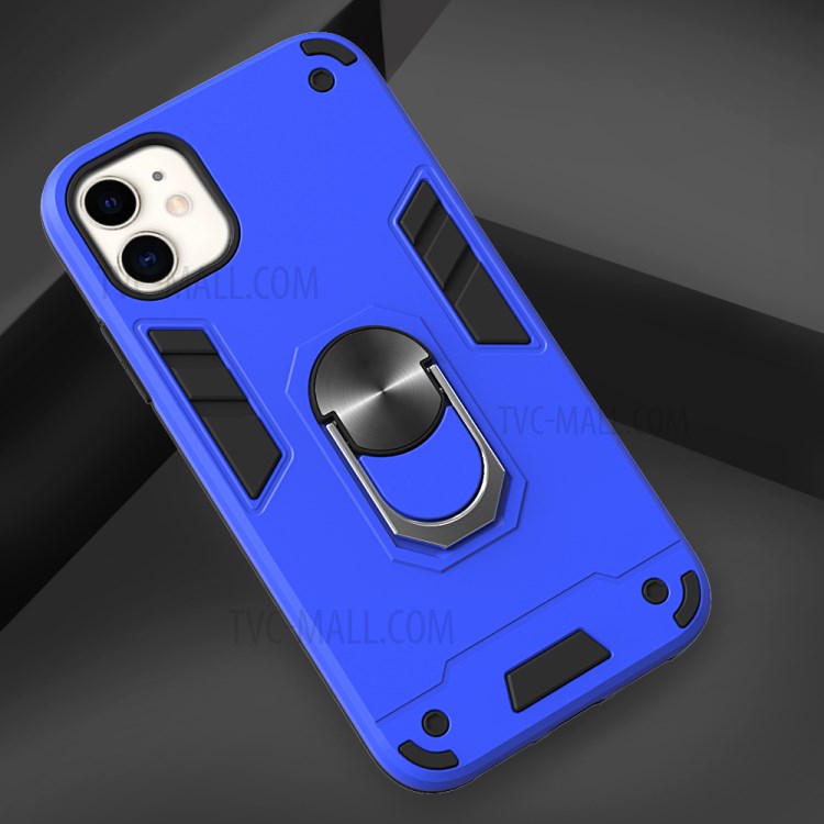 Caso Staccabile 2-in-1 Plastica + TPU Telefono Ibrida Con Supporto Barretta Magnetica Per La Mela Iphone 11 6,1 Pollici - Bambina Blu-4
