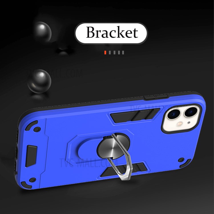 Caso Staccabile 2-in-1 Plastica + TPU Telefono Ibrida Con Supporto Barretta Magnetica Per La Mela Iphone 11 6,1 Pollici - Bambina Blu-6