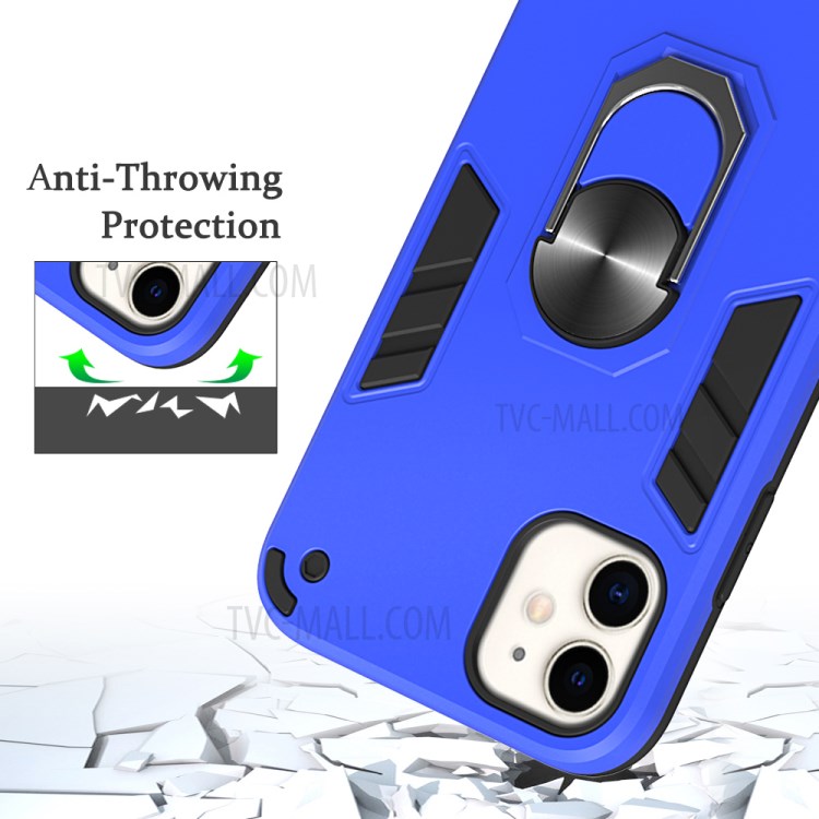 Caso Staccabile 2-in-1 Plastica + TPU Telefono Ibrida Con Supporto Barretta Magnetica Per La Mela Iphone 11 6,1 Pollici - Bambina Blu-7