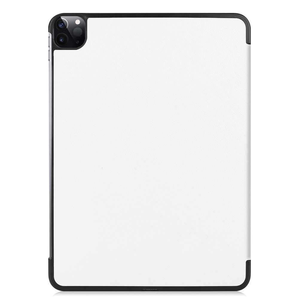 Dreifache Lederständer Einfache Stil Wake / Sleep Case Für IPad Pro 11-Zoll (2020) / (2018) - Weiß-7