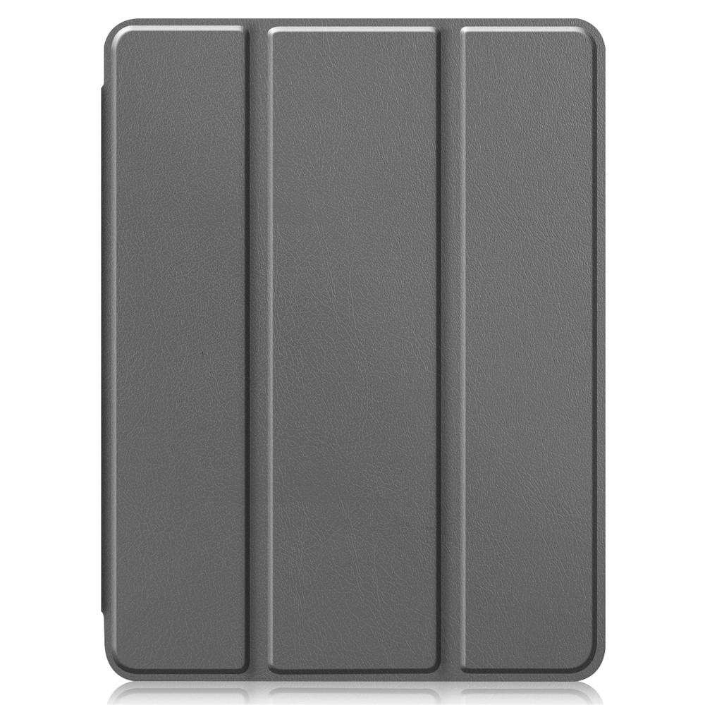 Business Tri-fold Stand PU in Pelle Morbida TPU Back Auto Wake/Sleep Cover Con Supporto a Matita Per Ipad Pro 12,9 Pollici (2020)/(2018) - Grigio