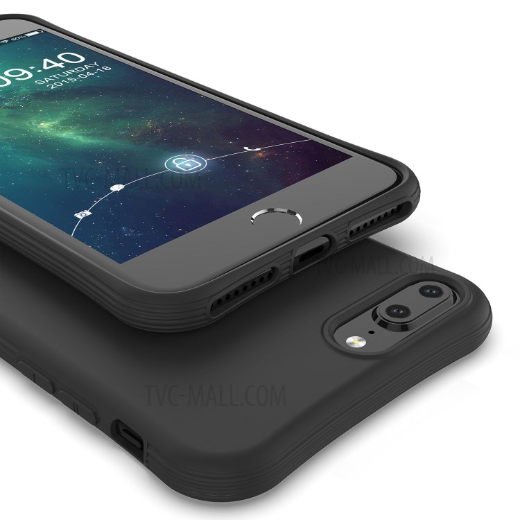 Caso Cáscara Del Teléfono Protector Mate TPU Para El IPhone 8 Plus / 7 Además De 5,5 Pulgadas - Negro-2