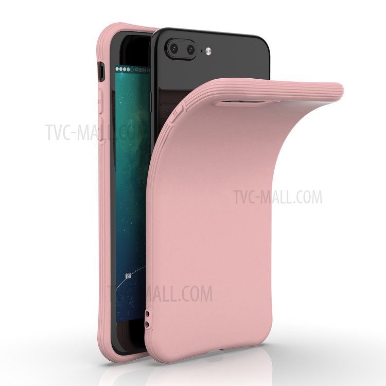 Étui De Téléphone De Protection TPU Mat Pour Iphone 8 Plus / 7 Plus De 5,5 Pouces - Rose-2