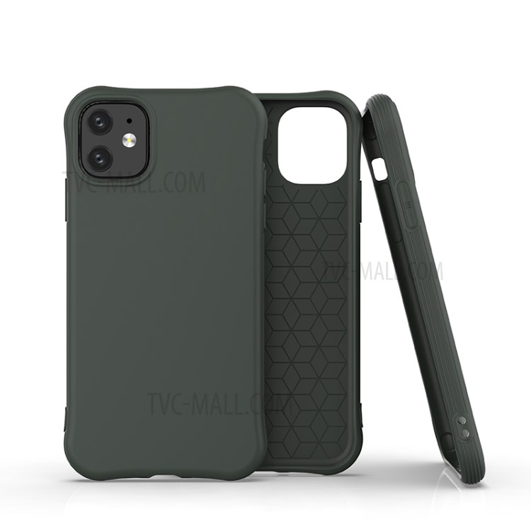 Caso De La Contraportada Del Teléfono Móvil Mate TPU Para El Iphone 11 De 6,1 Pulgadas - Verde Oscuro-1