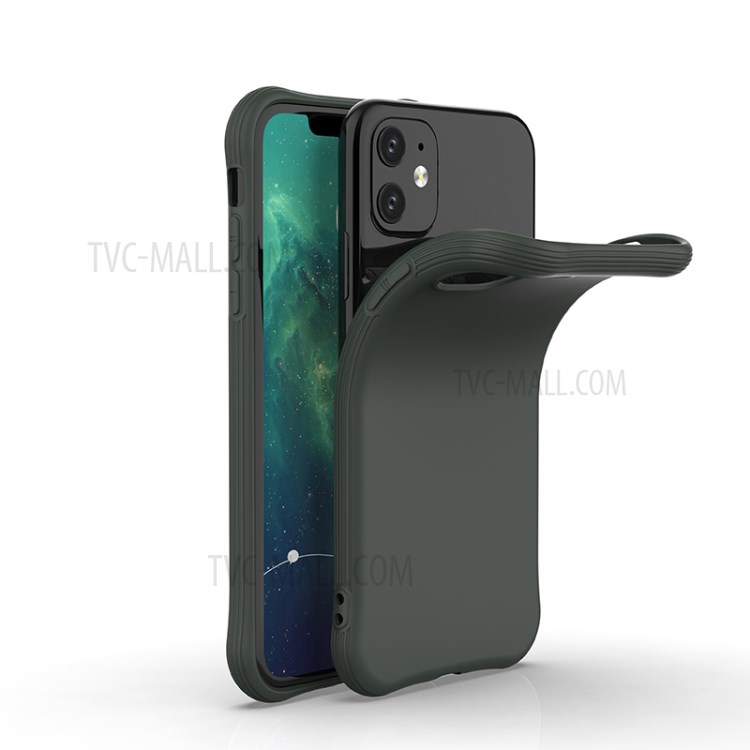 Caso De La Contraportada Del Teléfono Móvil Mate TPU Para El Iphone 11 De 6,1 Pulgadas - Verde Oscuro-2