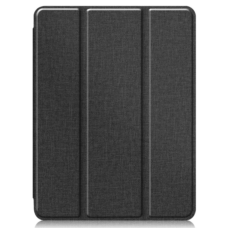 Jeans Texture Tri-fold Stand PU Leather Tablet Casing with Pen Slot for iPad Pro 11-inch (2020) - Black-9