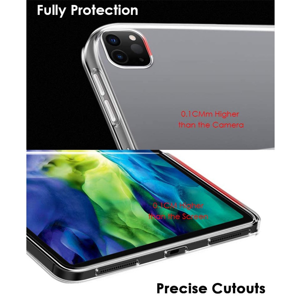 Staubdichter Anti-Scratch-Anti-Shock-klare GEL-TPU-Hautabdeckung Für IPad Pro 12,9-Zoll (2021) / (2020) / (2018)