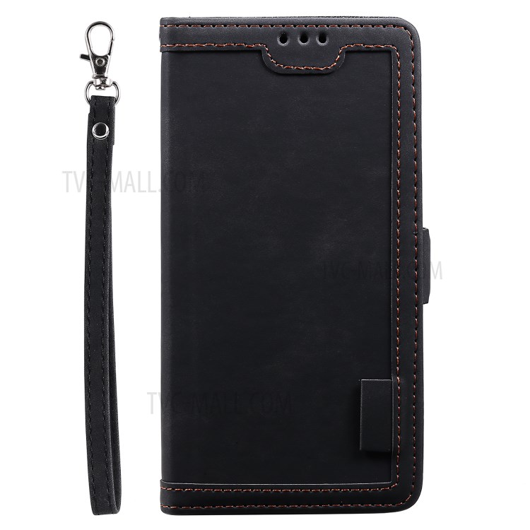 Retro Splicing Style Wallet Stand Leather Phone Cover for iPhone 6/6s 4.7-inch - Black-3