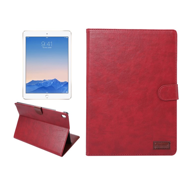 

Сумасшедшая Лошадь Фолио Стенд Смарт Кожаный Чехол Кошелек Для Ipad Pro 9,7 - Красный