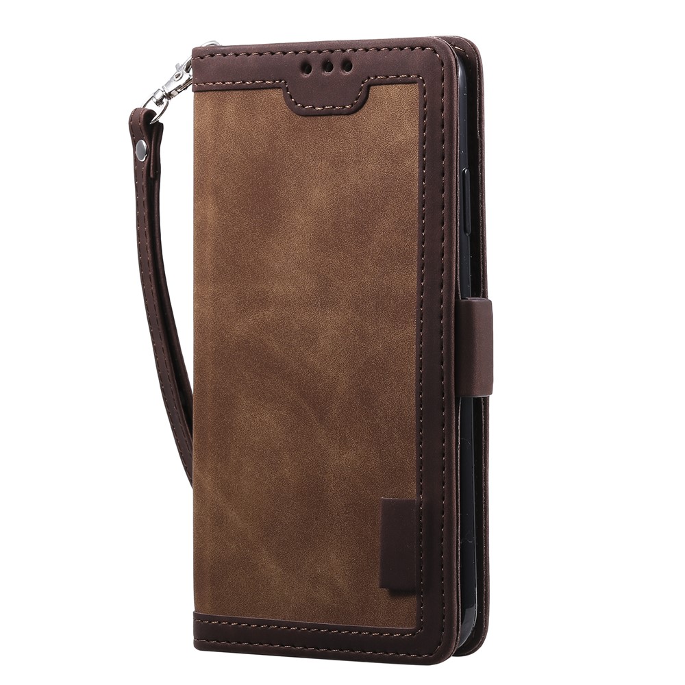 Vintage Splicing Style Wallet Stand Leather Case for iPhone XR 6.1 inch - Brown-4