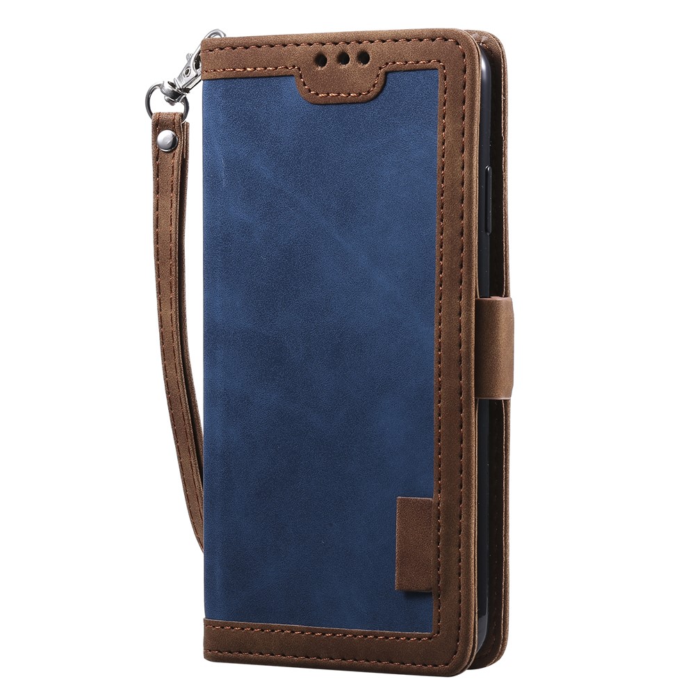Vintage Splicing Style Wallet Stand Leather Case for iPhone XR 6.1 inch - Blue-4