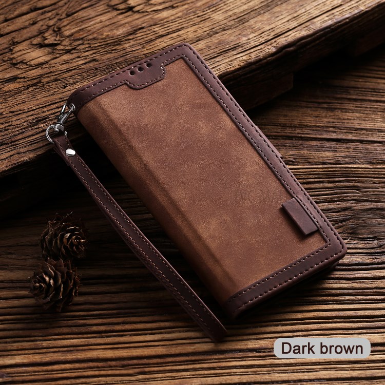 Vintage Splicing Style Wallet Stand Leather Protective Phone Case for iPhone 11 Pro Max 6.5 inch - Brown-8