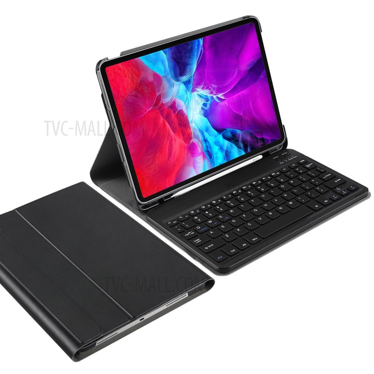 For Apple iPad Pro 11-inch (2020) Bluetooth Keyboard and Detachable Leather Cover - Black-2