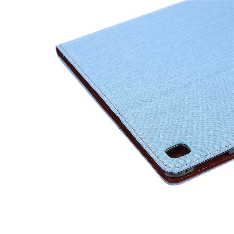 Jeans Cloth Skin Wallet Smart Leather Case for iPad Pro 9.7 - Light Blue-6