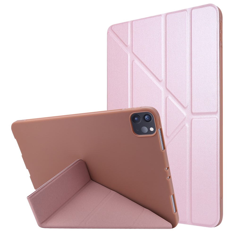 Origami Stand Leather Smart Case for iPad Pro 11-inch (2020) / (2022) / (2021) - Rose Gold