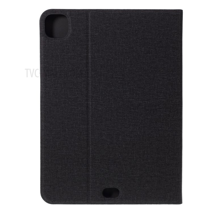 Cloth Texture PU Leather Stand Tablet Case for iPad Pro 11-inch (2020) / (2018) - Black-3