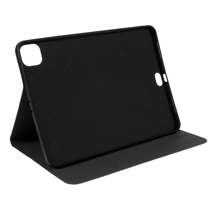 Cloth Texture PU Leather Stand Tablet Case for iPad Pro 11-inch (2020) / (2018) - Black-7