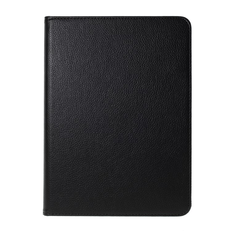 litchi skin 360 grados cubierta de soporte de protección giratoria con banda elástica para el aire del ipad (2020)/aire (2022) / ipad pro 11 pulgadas (2021) /(2020) /(2018) - negro