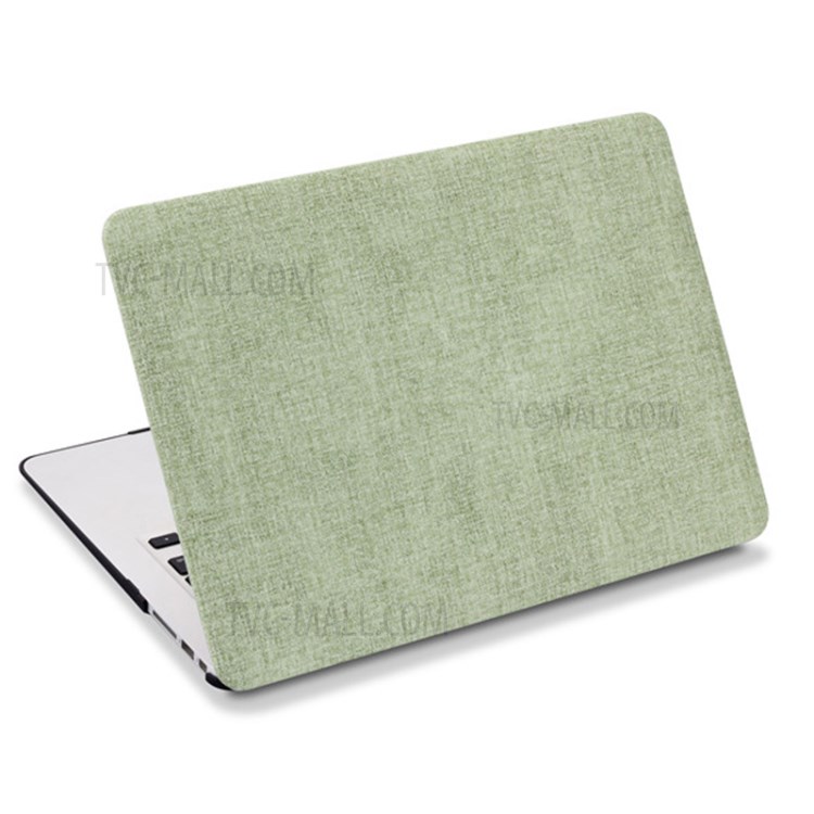 Linen Texture PC Laptop Case Cover for MacBook Air 13.3" Retina Display A2179 (2020)/ 13.3-inch A1932 (2018) - Green-1
