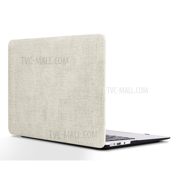 Linen Texture PC Laptop Case Cover for MacBook Air 13.3" Retina Display A2179 (2020)/ 13.3-inch A1932 (2018) - Beige-1