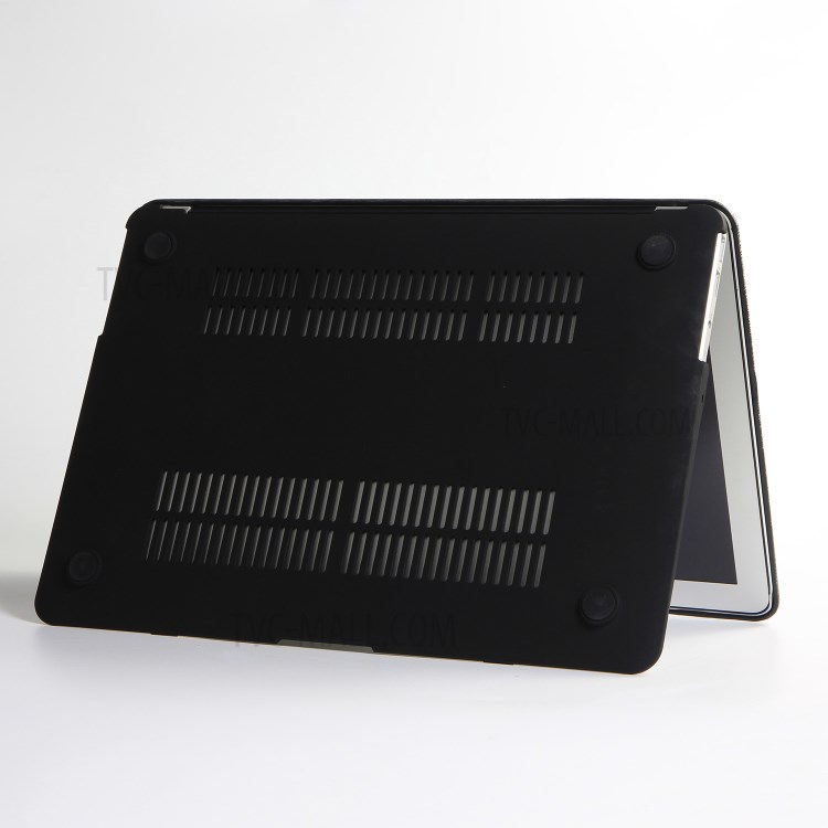 Custodia Protettiva In Pelle PU Superficie Scintillante Opaca Per L'aria Del Macbook 13.3 Pollici (2010) A1369 / (2012) A1466 - Nero-2
