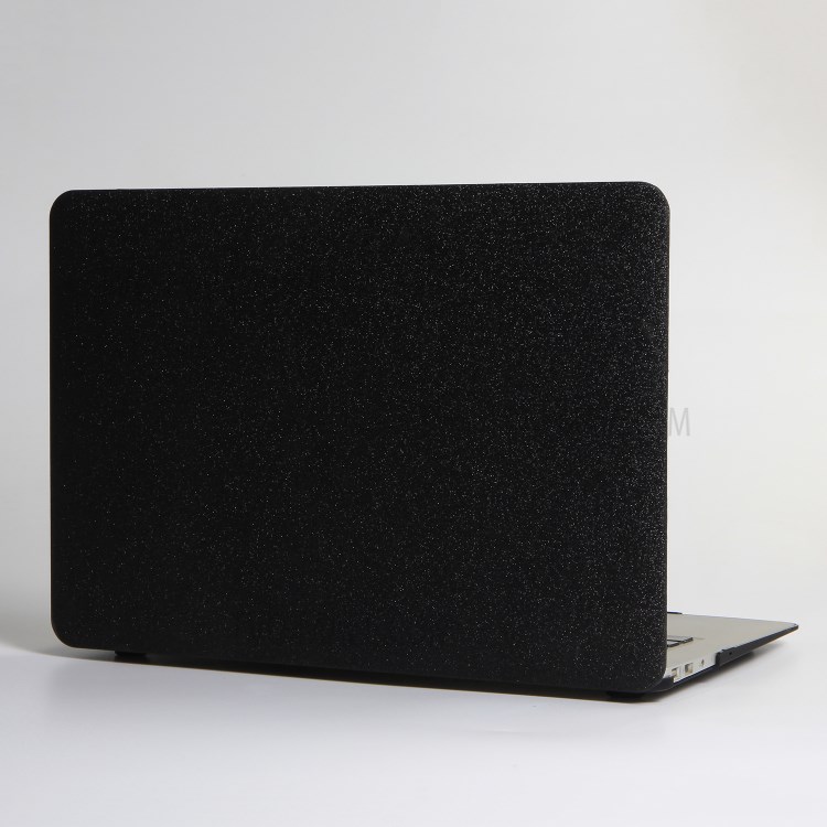 Custodia Protettiva In Pelle PU Superficie Scintillante Opaca Per L'aria Del Macbook 13.3 Pollici (2010) A1369 / (2012) A1466 - Nero-3