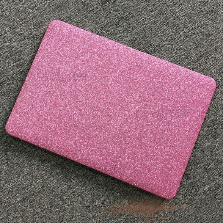 Custodia Protettiva In Pelle PU Superficie Scintillante Opaca Per L'aria Del Macbook 13.3 Pollici (2010) A1369 / (2012) A1466 - Rosa-1