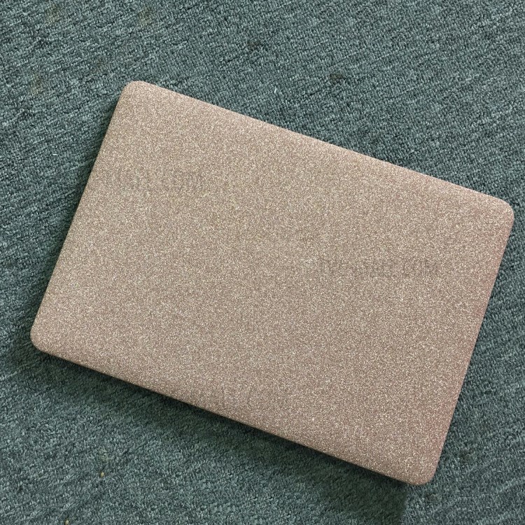 Custodia Protettiva In Pelle PU Superficie Scintillante Opaca Per L'aria Del Macbook 13.3 Pollici (2010) A1369 / (2012) A1466 - Oro Rosa-1