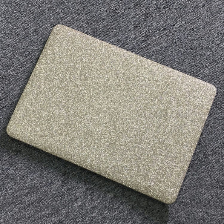 Custodia Protettiva In Pelle PU Superficie Scintillante Opaca Per L'aria Del Macbook 13.3 Pollici (2010) A1369 / (2012) A1466 - Oro-1