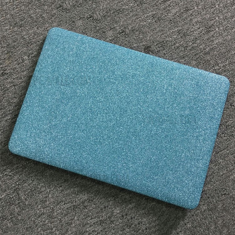 Custodia Protettiva In Pelle PU Superficie Scintillante Opaca Per L'aria Del Macbook 13.3 Pollici (2010) A1369 / (2012) A1466 - Blu-1