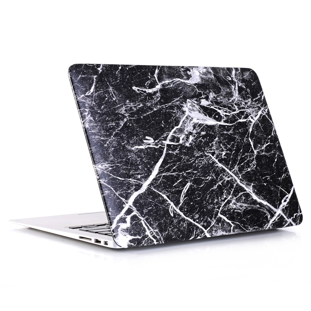 Marble Pattern Surface PU Leather Laptop Protective Cover for MacBook Air 13.3" Retina Display A2179 (2020)/ 13.3 inch (2018) A1932 - Black-3