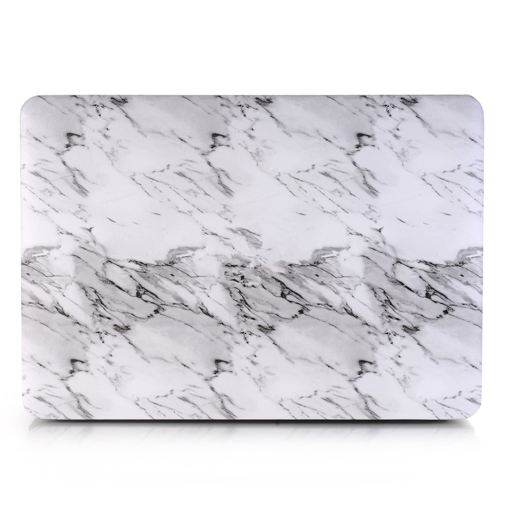 Padrão De Mármore Superfície PU Couro Laptop Capa Protetora Para Macbook Air 13.3 "Retina Display A2179 (2020) / 13,3 Polegadas (2018) A1932 - Branco