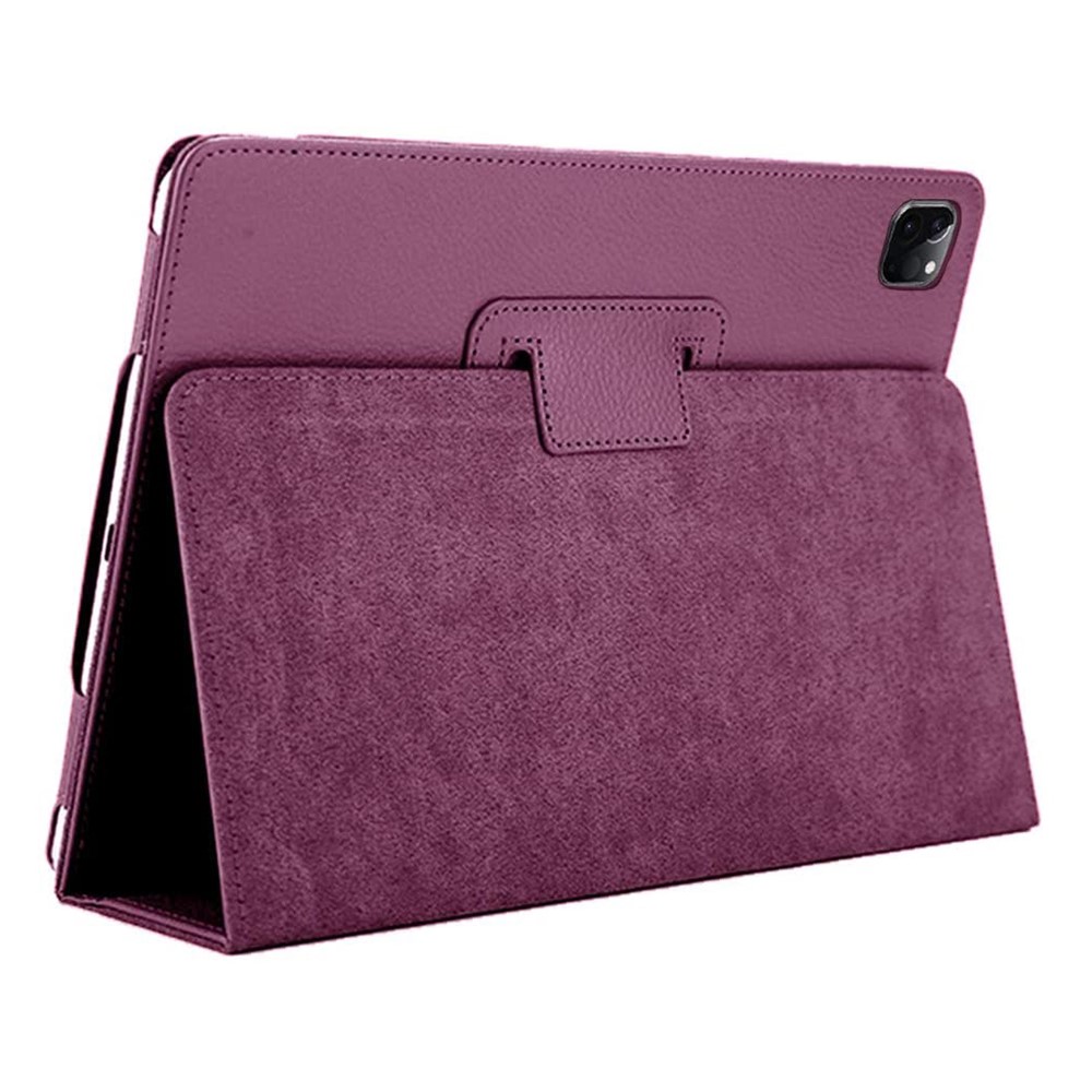 Litchi Skin Smart Leather Stand Case for iPad Pro 11-inch (2022) / (2021)(2020) - Purple