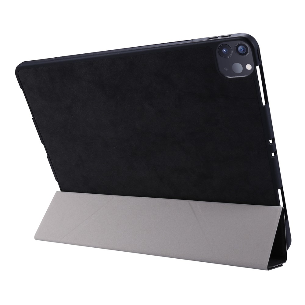 Retro Style Origami Smart Leather Stand Tablet Case for iPad Pro 12.9-inch (2020) - Black-4