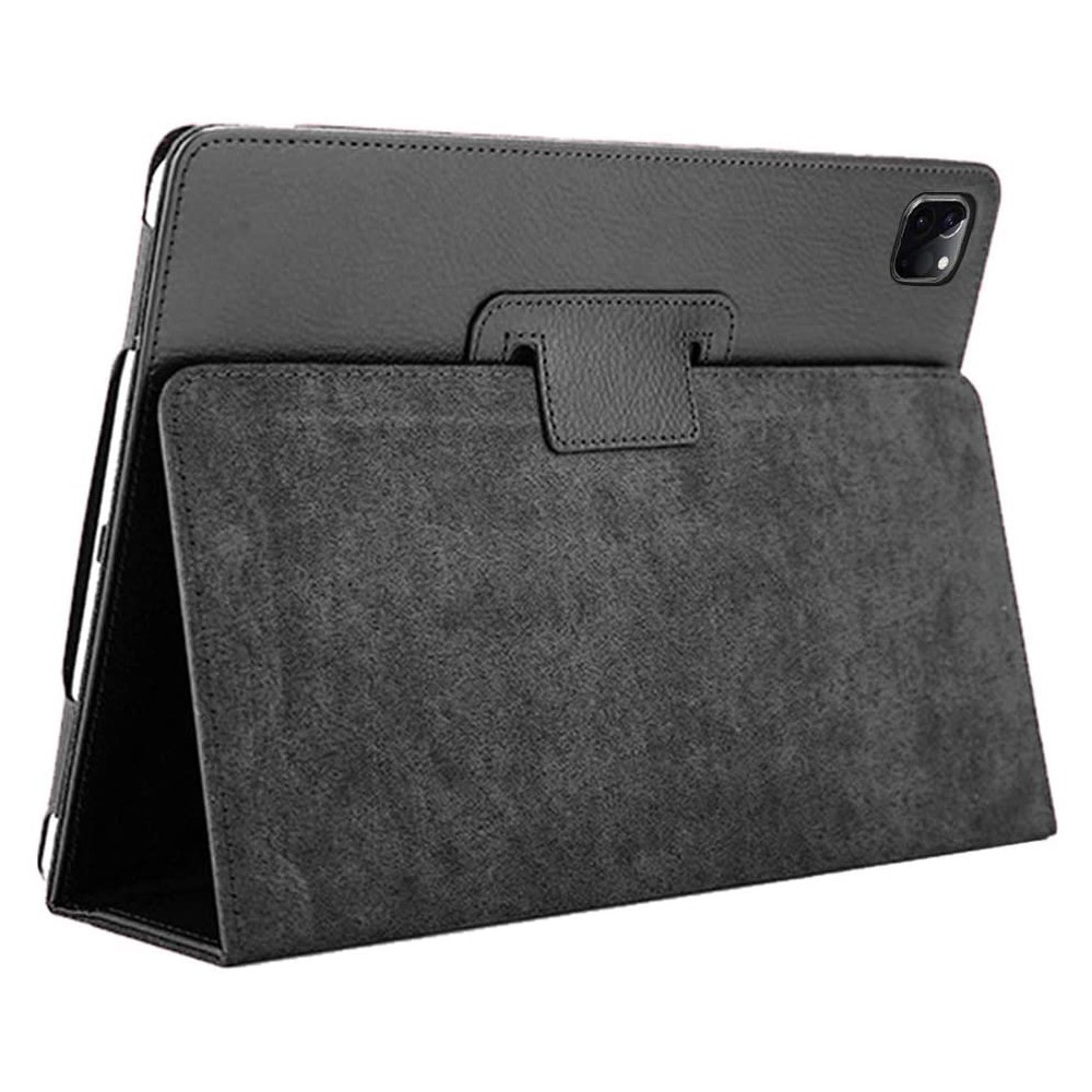 Litchi Surface Flip Stand Leather Tablet Cover for iPad Pro 12.9-inch (2020) - Black-1