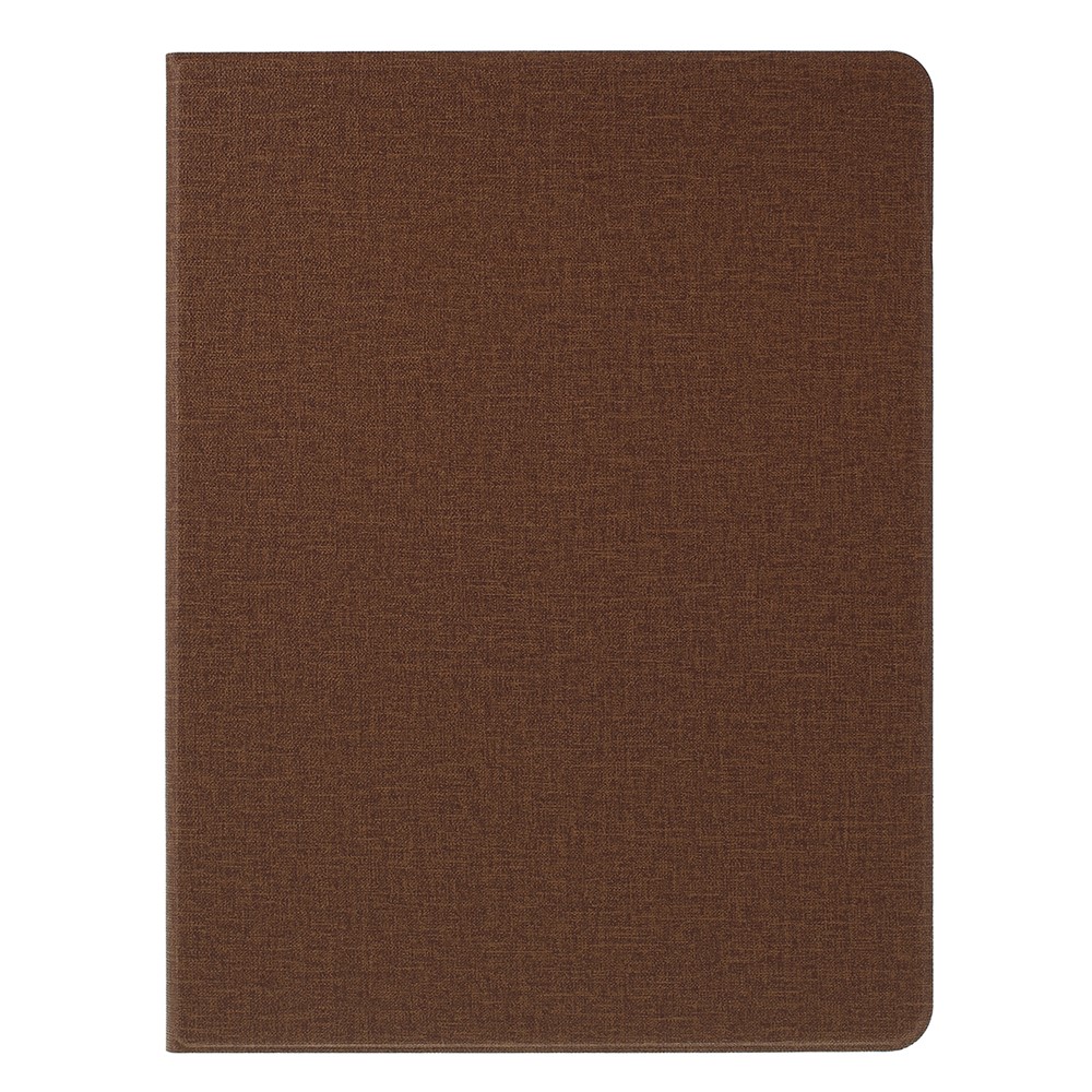 Cloth Texture PU Leather Stand Tablet Cover for iPad Pro 12.9 (2022) / (2021) / (2020) / (2018) - Coffee