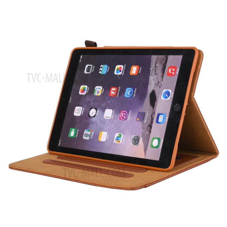 Portefeuille de Boucle en Métal Support en Cuir Smart Couvercle de la Tablette de Tablette Pour Ipad Air (2020) / Air (2022) / Pro 11-pouces (2020) / (2018) - Brun-5