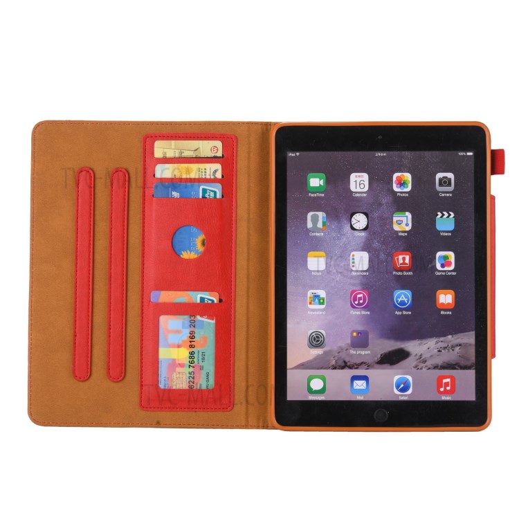 Metal Buckle Wallet Stand Leather Smart Cover Tablet Shell for iPad Pro 11-inch (2020)/(2018) - Red-6