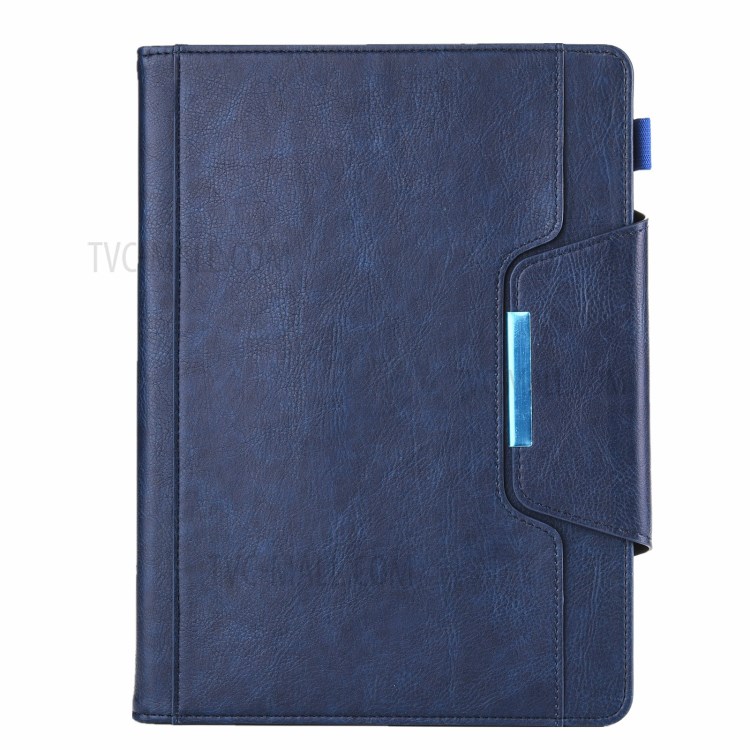 Metal Buckle Wallet Stand Leather Smart Cover Tablet Shell for iPad Pro 11-inch (2020)/(2018) - Blue-1