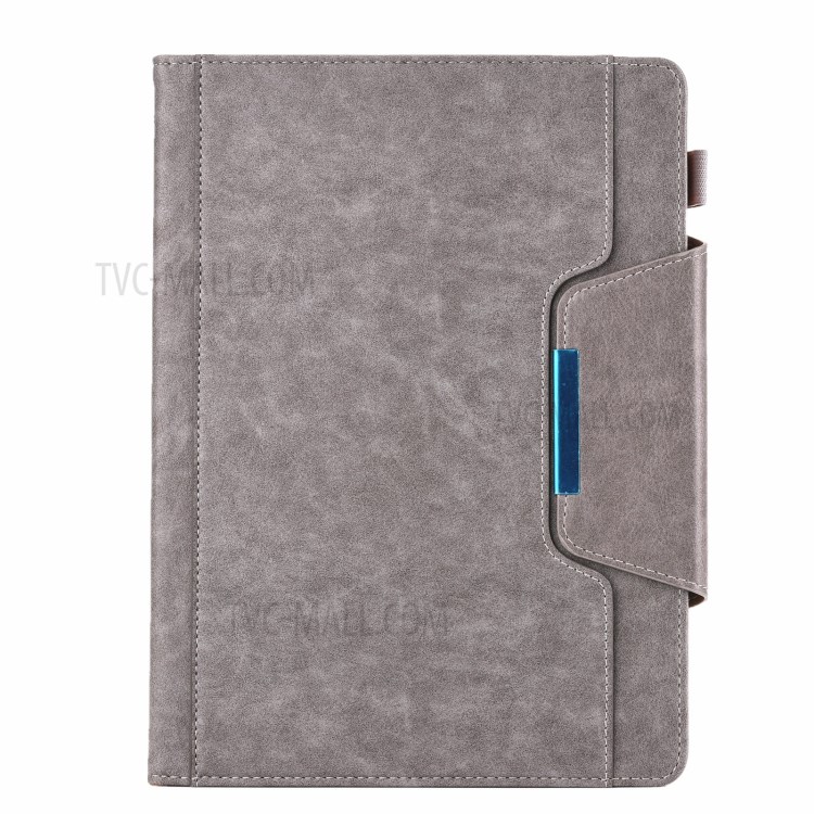Metal Buckle Wallet Stand Leather Smart Cover Tablet Shell for iPad Pro 11-inch (2020)/(2018) - Grey-1