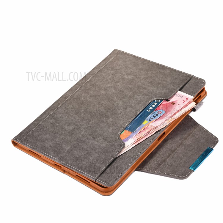 Metal Buckle Wallet Stand Leather Smart Cover Tablet Shell for iPad Pro 11-inch (2020)/(2018) - Grey-4
