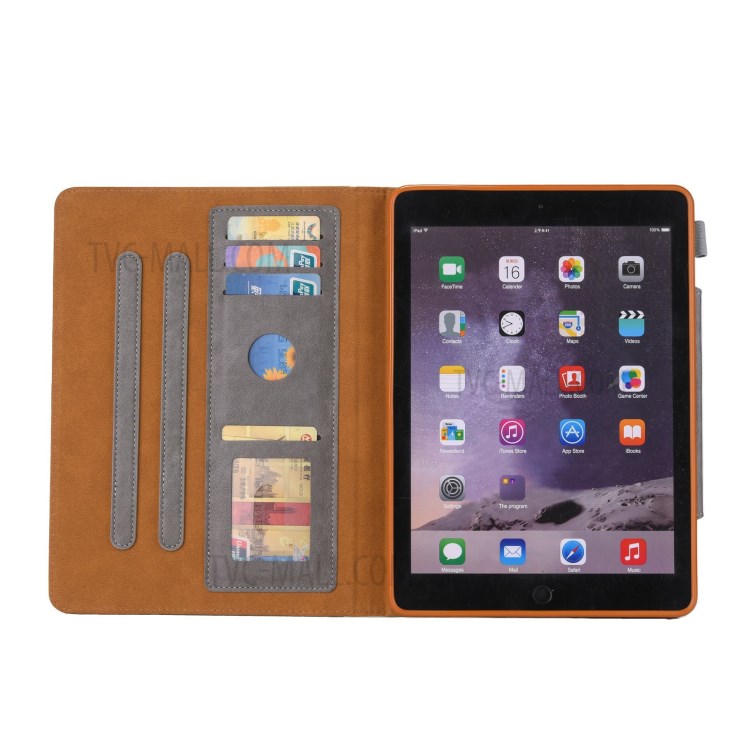 Metal Buckle Wallet Stand Leather Smart Cover Tablet Shell for iPad Pro 11-inch (2020)/(2018) - Grey-6