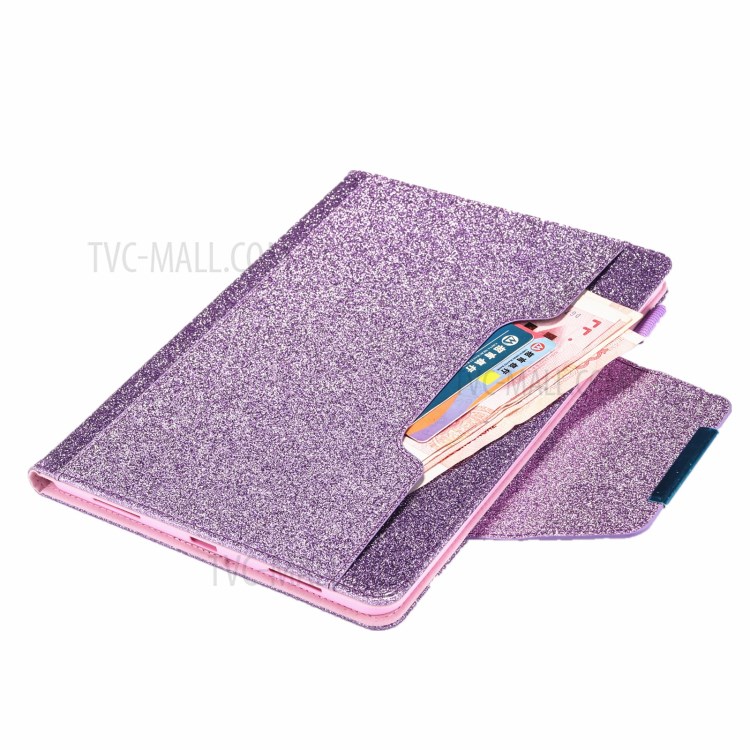 Metal Buckle Wallet Stand Leather Smart Cover Tablet Shell for iPad Pro 11-inch (2020)/(2018) - Purple-4