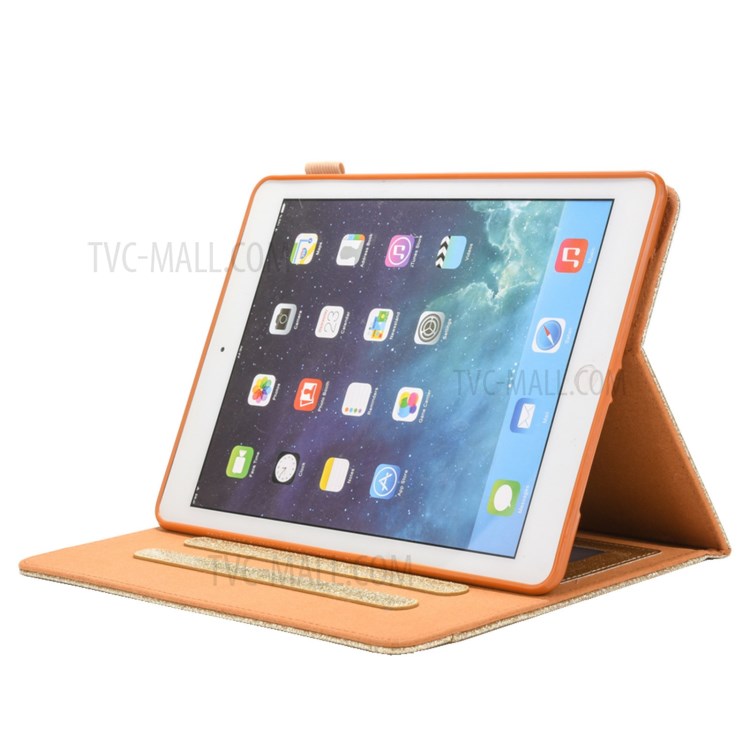 Metal Buckle Wallet Stand Leather Smart Cover Tablet Shell for iPad Pro 11-inch (2020)/(2018) - Gold-5