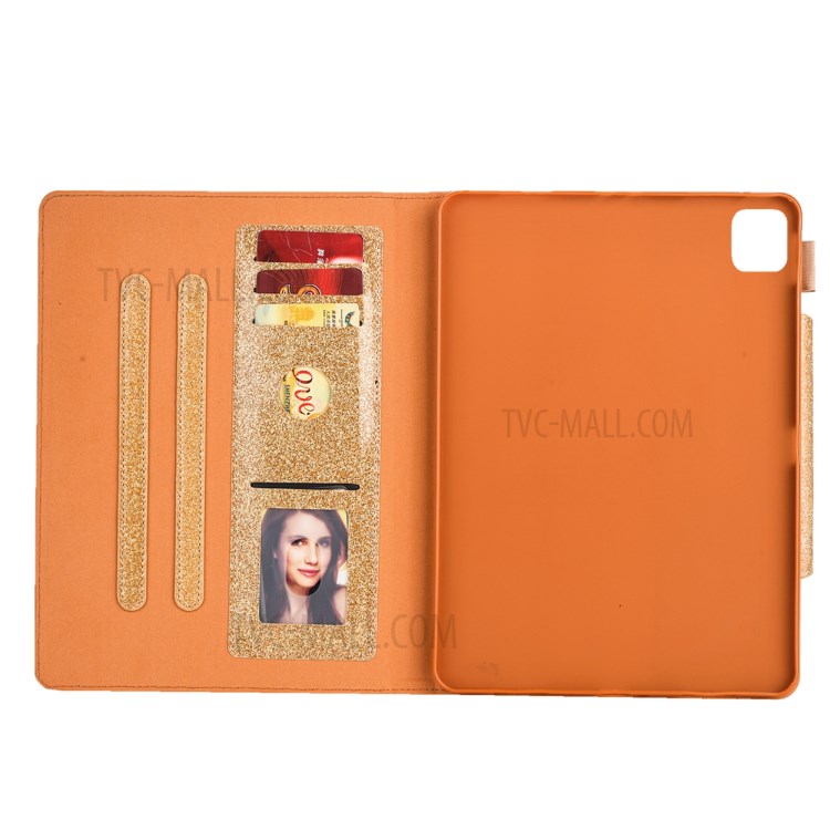 Metal Buckle Wallet Stand Leather Smart Cover Tablet Shell for iPad Pro 11-inch (2020)/(2018) - Gold-6